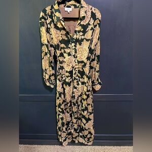 Bohme Green Floral Shirt Dress